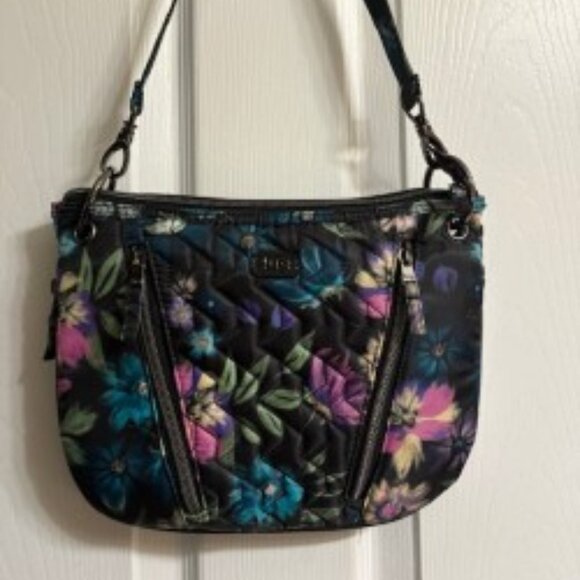 Lug-Swivel Crossbody -Bloom Black-EUC - Picture 1 of 3